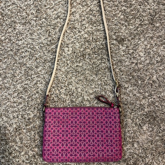 NEW Pink and Gold Coach Crossbody - Picture 2 of 7